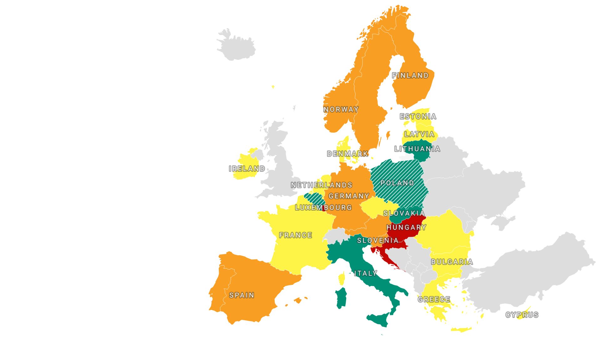 Image of Pay Transparency Directive Map
