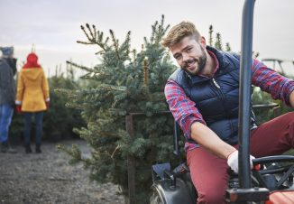 A man driving a vehicle