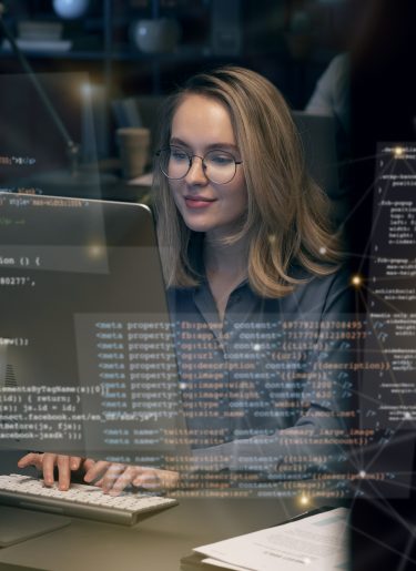 Person working