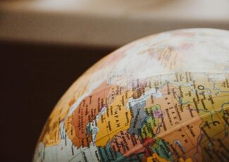 image of a globe the Middle east part