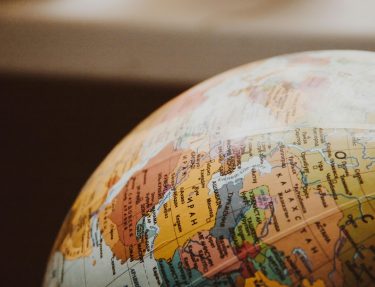 image of a globe the Middle east part