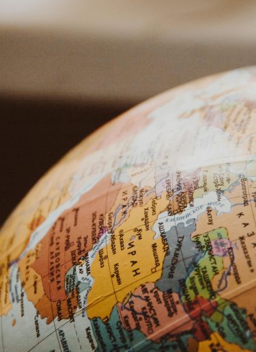 image of a globe the Middle east part