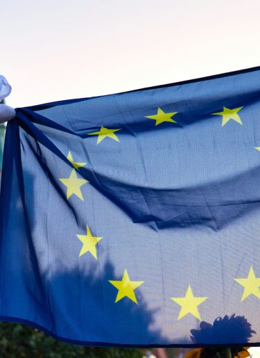 Photo of Polish and European Union flags