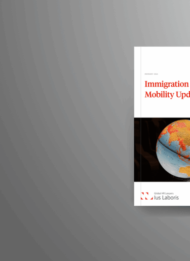 Cover immigration and global mobility quarterly update